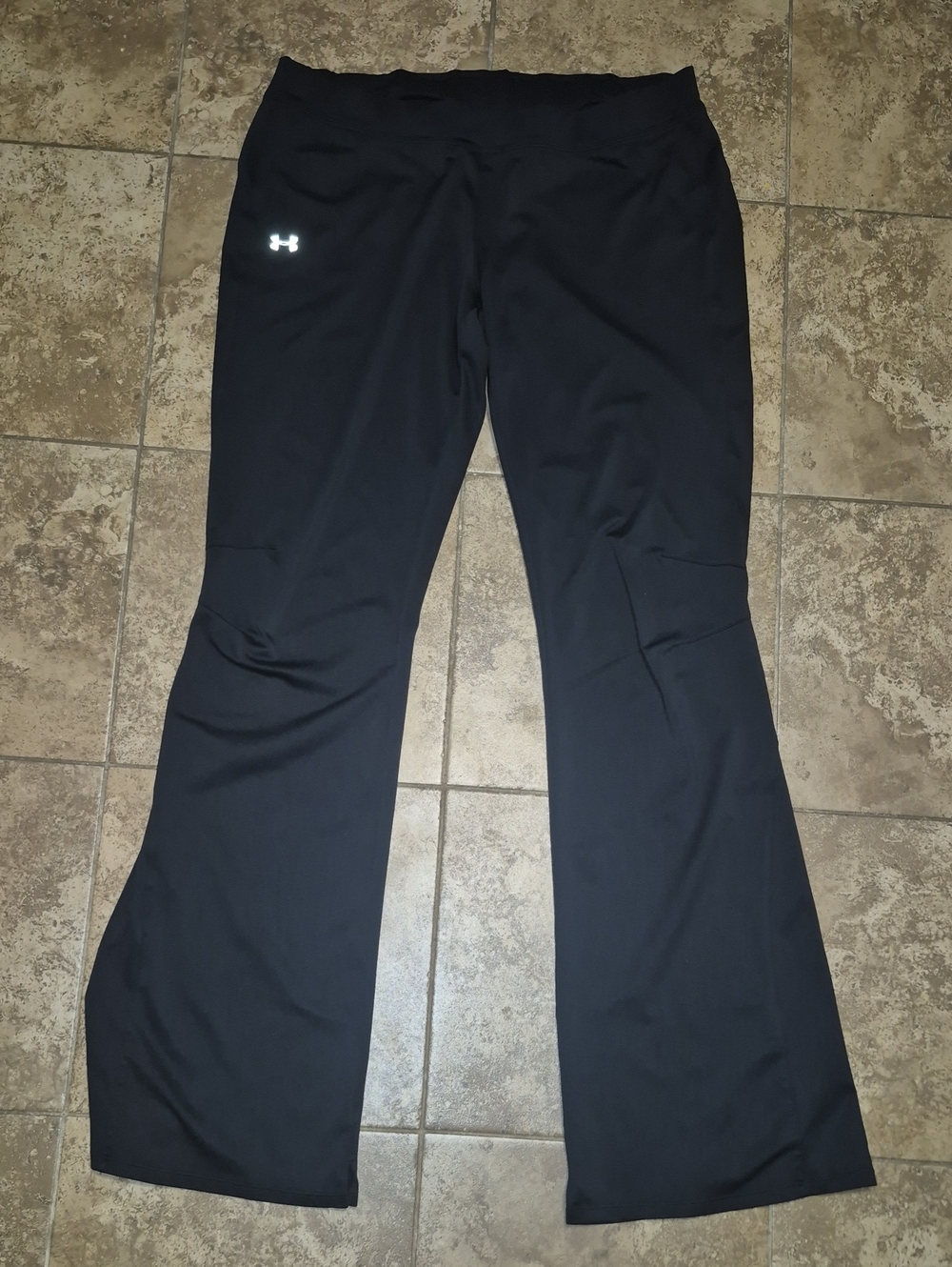 Under Armour Black Women's Flared Track Pants with Reflective Logo